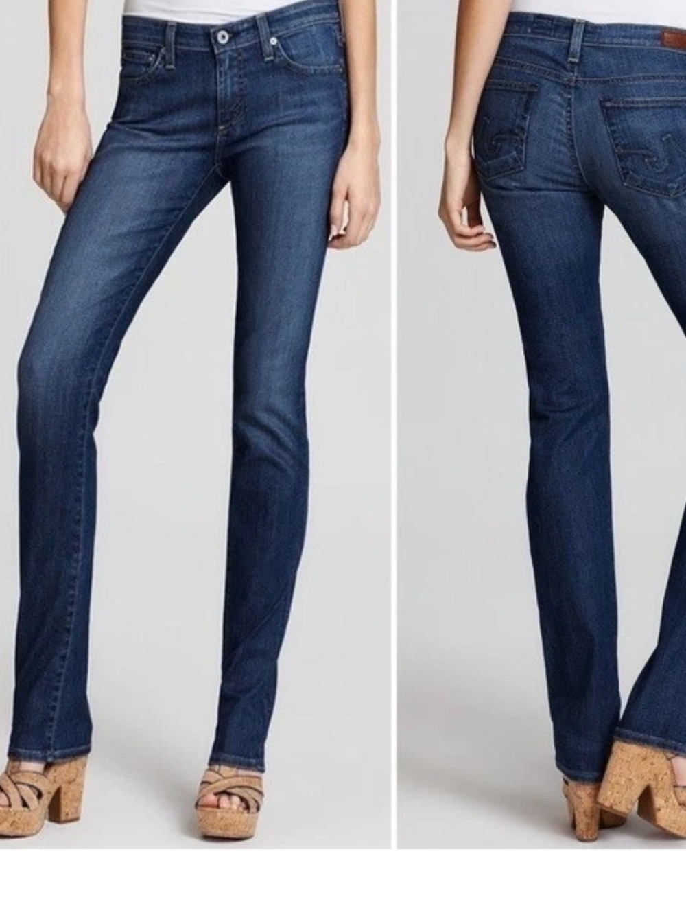 AG Adriano Goldschmied "The Charlotte" Slim Straight Mid Rise Jeans Waist 28